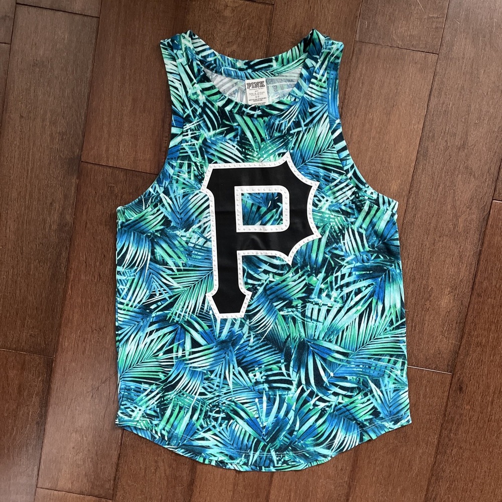 Victoria's Secret PINK Tropical Bling Logo Tank Top Women S 5th & Ocean